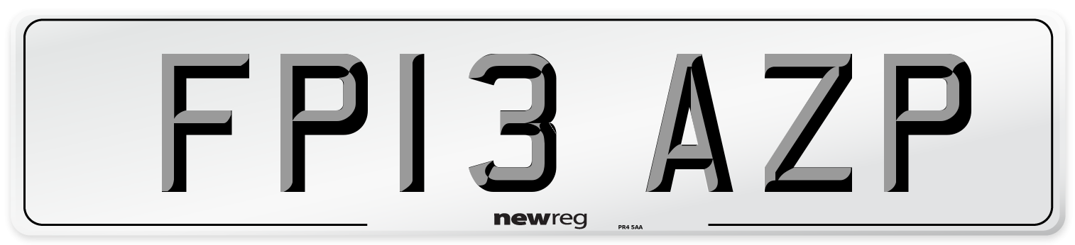 FP13 AZP Number Plate from New Reg